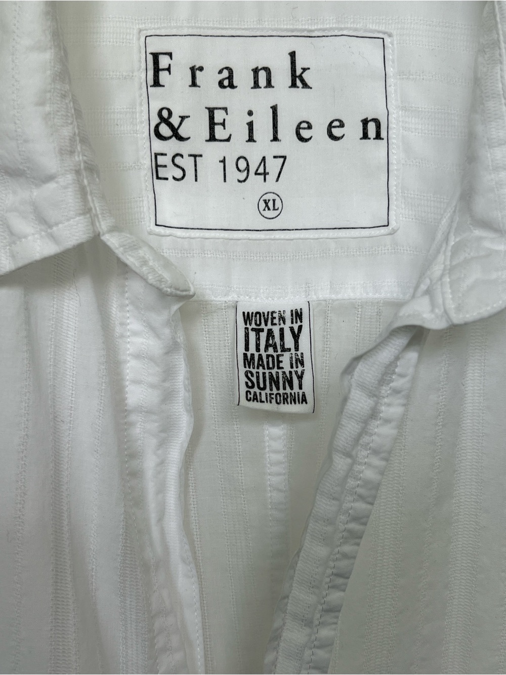 Frank & Eileen "Barry" XL White Button-Down Shirt Women - Picture 4 of 5